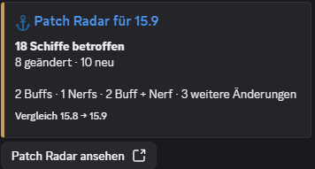 Discord-Ausgabe von /patchradar