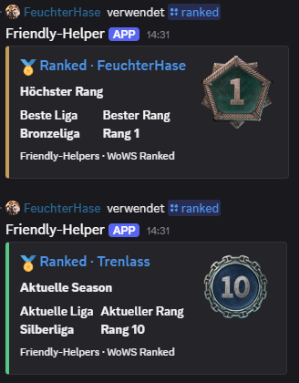 Discord-Ausgabe von /ranked