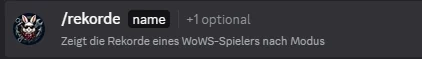 Discord-Befehl /rekorde mit Spielername und optionalem Modus