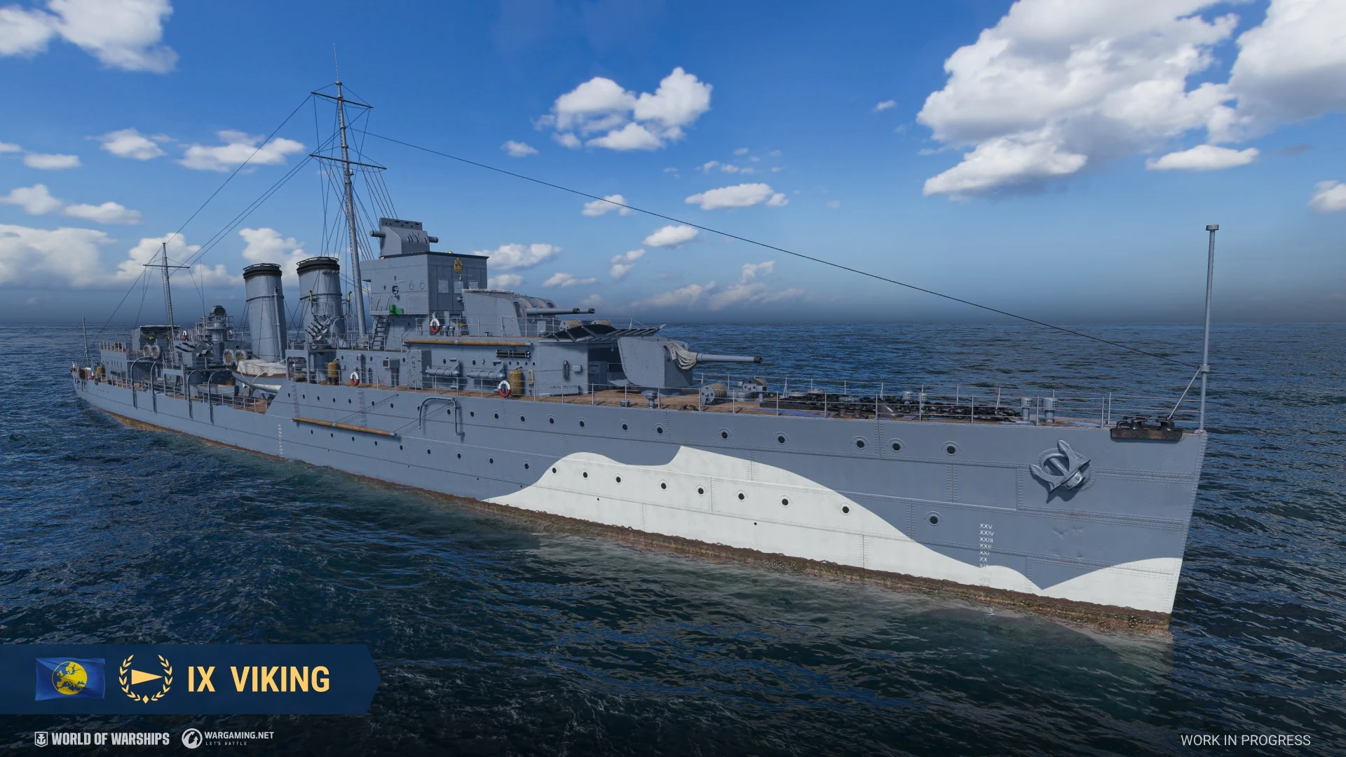 Viking, europäischer Zerstörer der Stufe IX, in der offiziellen Entwicklervorschau.