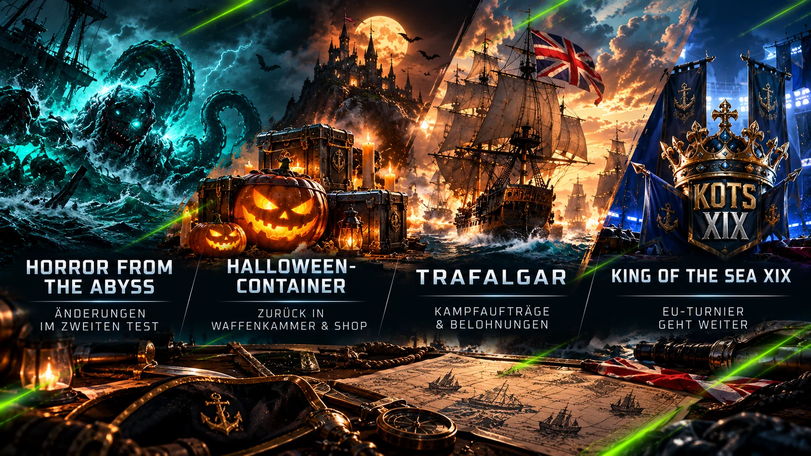 WoWS-Nachrichten zu Halloween, Trafalgar und King of the Sea