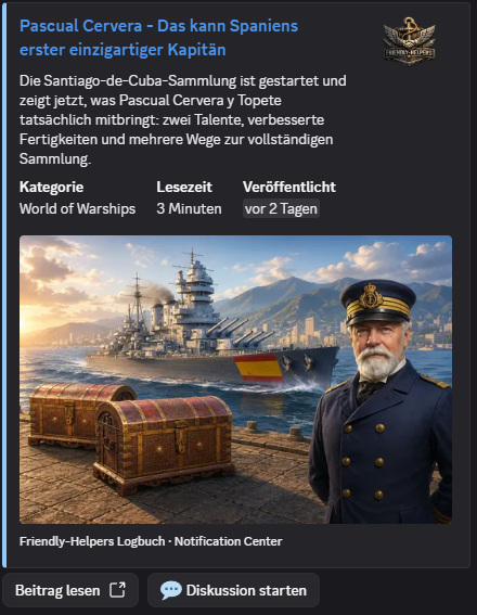 Discord-Beispiel für einen neuen Friendly-Helpers Logbuch-Beitrag